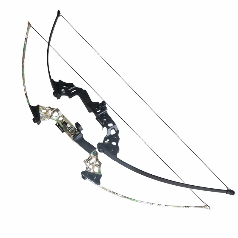

40lbs Archery Hunting Bow 51inch Shooting Take Down Bow Black/Camo Hunting Bow for Adult Hunter Fishing Straight Bow