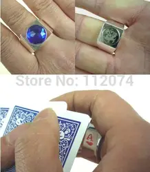 Неодимовый магнит кольцо с синим черный камень оникс Алмазный фокусы Fun крупным планом магия психического Иллюзия реквизит для фокусов