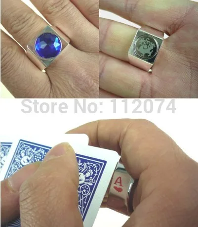 

Magnet Ring with Blue Stone Onyx Diamond Magic Tricks Fun Close Up Magia Mental Illusion Gimmick Props Comedy Ring Magica