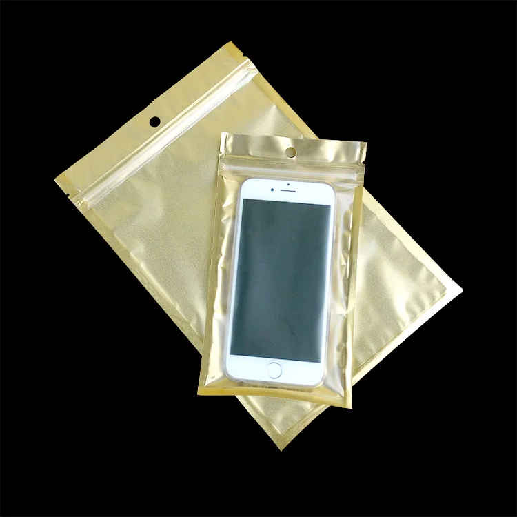 Golden / Clear Tablet Pad Case Plastic Packaging Poly Party Pack Bag