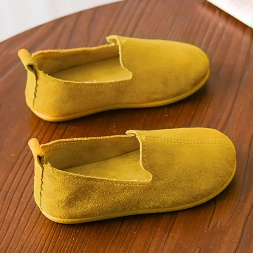 ARLONEET/однотонная детская обувь; модная детская обувь для маленьких девочек; Повседневная однотонная кожаная обувь; JAN3 - Цвет: Цвет: желтый