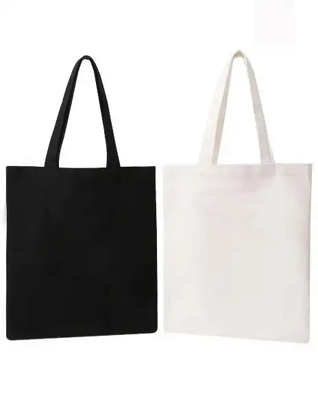 plain black canvas backpack