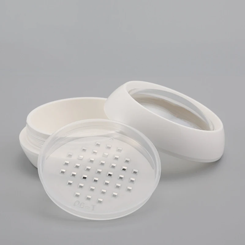 50pcs/lot Plastic Loose Powder Jar with Sifter Empty Cosmetic Container