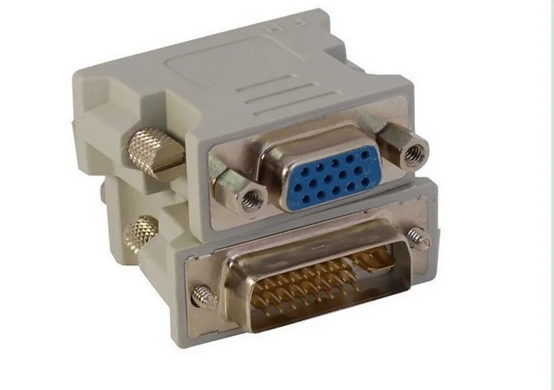 

300PCS Hot Sale DVI to VGA Adapter DVI 24+5 Male Convert to 15 Pin VGA Female Adapter Converter for PC HDTV