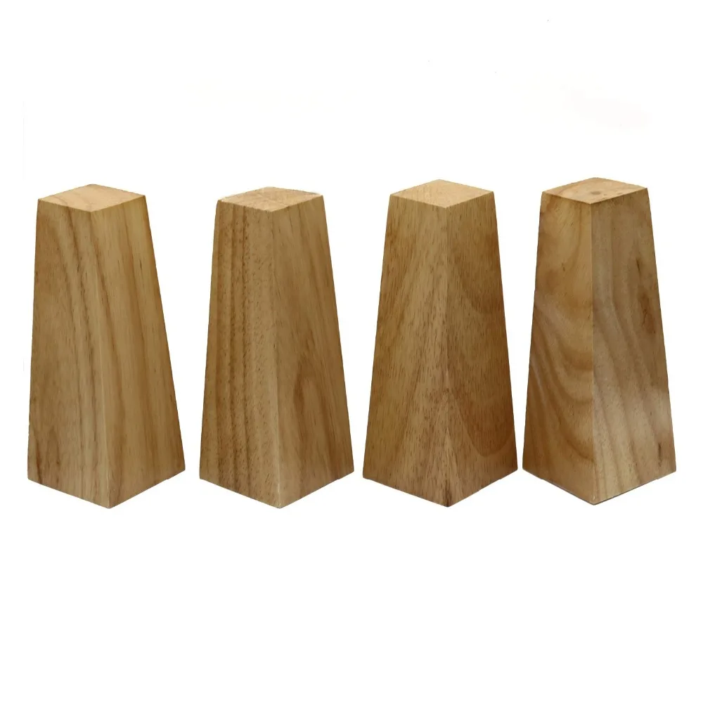 4pcs 12cm Height Solid Wooden Right Angle Trapezoid Furniture Legs Sofa Bench Closet Cabinet Feet Couch Dresser Armchair foot