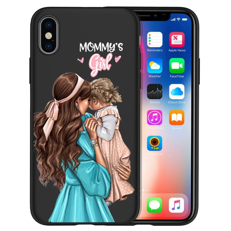 Чехол для iPhone X, модный, супер мама, девочка, для Iphone 5, 5S, 6, 6 S, 7, 8 Plus, X, XS, Max, XR, мягкий силиконовый чехол, Etui