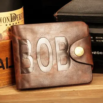 

Bifold Wallet Men's Synthetic Leather Brown Credit/ID Card Holder Slim Purse