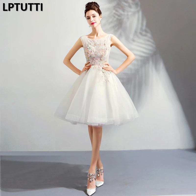 

LPTUTTI Appliques Embroidery New Sexy Woman Social Festive Elegant Formal Prom Party Gowns Fancy Short Luxury Cocktail Dresses