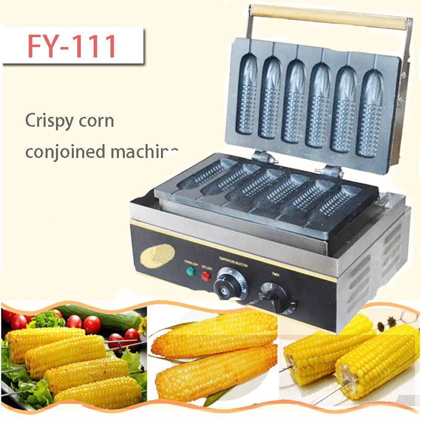 Six Pieces Corn Waffle Maker Rench Muffin Hot Dog Making Machine Grilled Corn Machine Non-Stick Cooking Commercial 1PC FY-111 Six Pieces Corn Waffle Maker Rench Muffin Hot Dog Making Machine Grilled Corn Machine Non-Stick Cooking Commercial 1PC FY-111