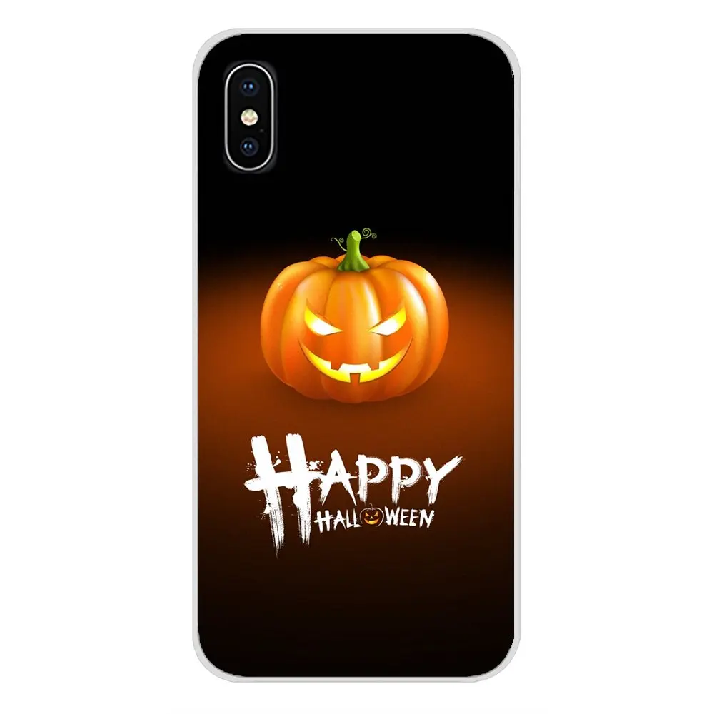 Happy Halloween ткани Тыква мягкие прозрачные чехлы для Apple iPhone X XR XS MAX 4 4S 5 5S 5C SE 6 6S 7 8 Plus ipod