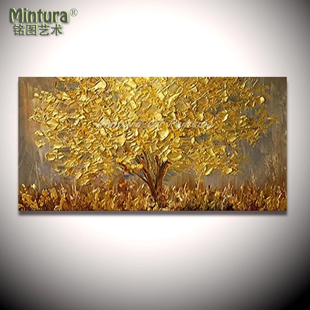 

Mintura Textured Palette Knife Oil Paintings On Canvas Hand Painted Modern Abstract 3D Red Flowers Wall Decorative Pictures Art