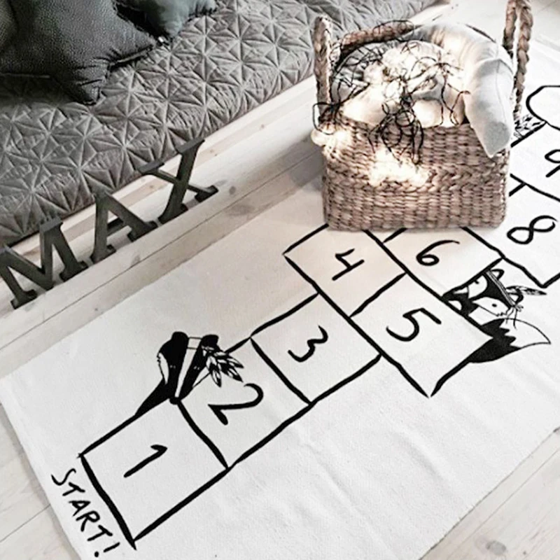 Kids Play Mats Digital Checkers Indoor Sports Game Toys Carpet Rug crawling Large Canvas rawling Mat Portable Canvas Blanket Pad (16)