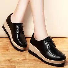 Новая модная однотонная повседневная женская обувь из искусственной кожи высокого качества на плоской подошве, с круглым носком, на шнуровке
