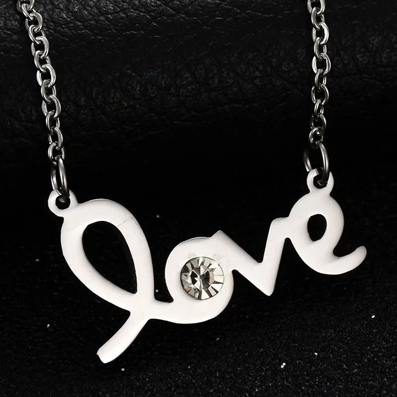 2016-New-Fashion-Stainless-Steel-Jewelry-Never-Fade-Choker-Necklace-CZ-Stone-Pendant-Love-Necklace-For (1)