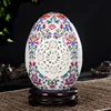 Antique Jingdezhen Ceramic Vase Chinese Style Pierced Lucky Egg Vase Wedding Gifts Home Handicraft Furnishing Articles 1