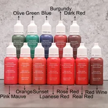 5 шт татуировки набор чернил пигменты для перманентного макияжа 15 мл 1/2 унции косметический карандаш для бровей краска для татуажа темно-коричневый назад цвет