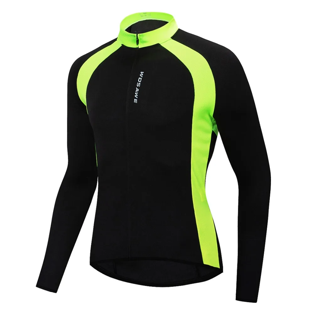 

WOSAWE Mesh Breathable Cycling Jersey Road Cycling Bicycle Clothing Quick-Dry UV Protect Sport Wear Long Sleeves Bike Clothing