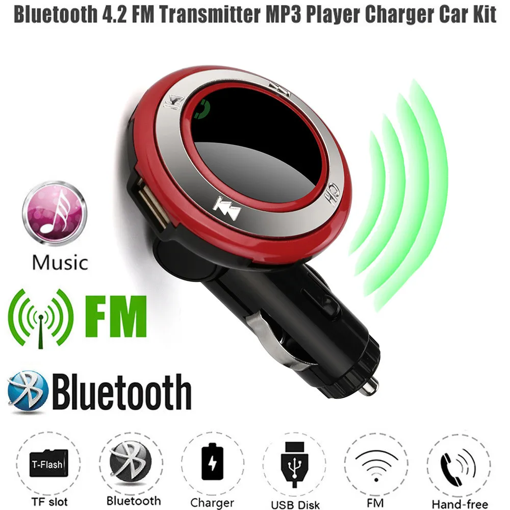 Car Mp3 Player 87.5mhz 108.0mhz Wireless Hands Free Q7 USB Charge LED
