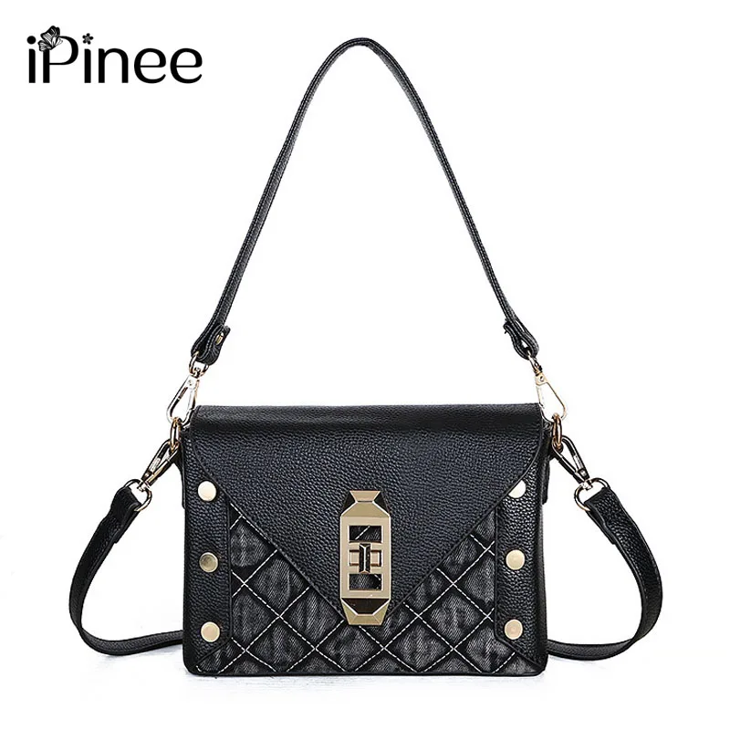 

2018 iPinee Women Denim Bags Fashion Zipper Designer Handbag Casual Shoulder Messenger Bag New Sac Femme