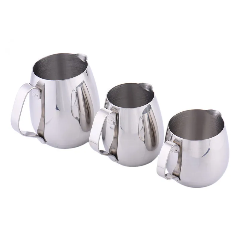 Silver Stainless Steel Milk Jug Coffee Frothing Pitcher Espresso Moka Cappuccino Maker Latte Art