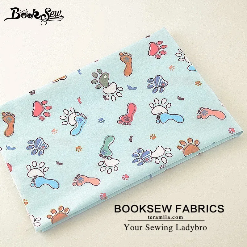 Booksew, хлопок, саржевая ткань, узор, ткань для шитья простыней, Крафт, скрапбукинг, квилтинг, синий, домашний текстиль
