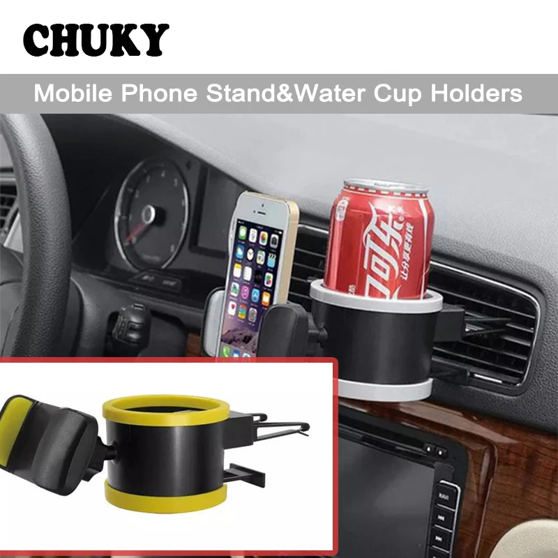 CHUKY Car Air Outlet Water Cup Holders Mobile Phone Stand For Skoda Octavia A5 A7 2 Rapid Fabia Yeti Superb Volvo V70 XC60 XC90 |