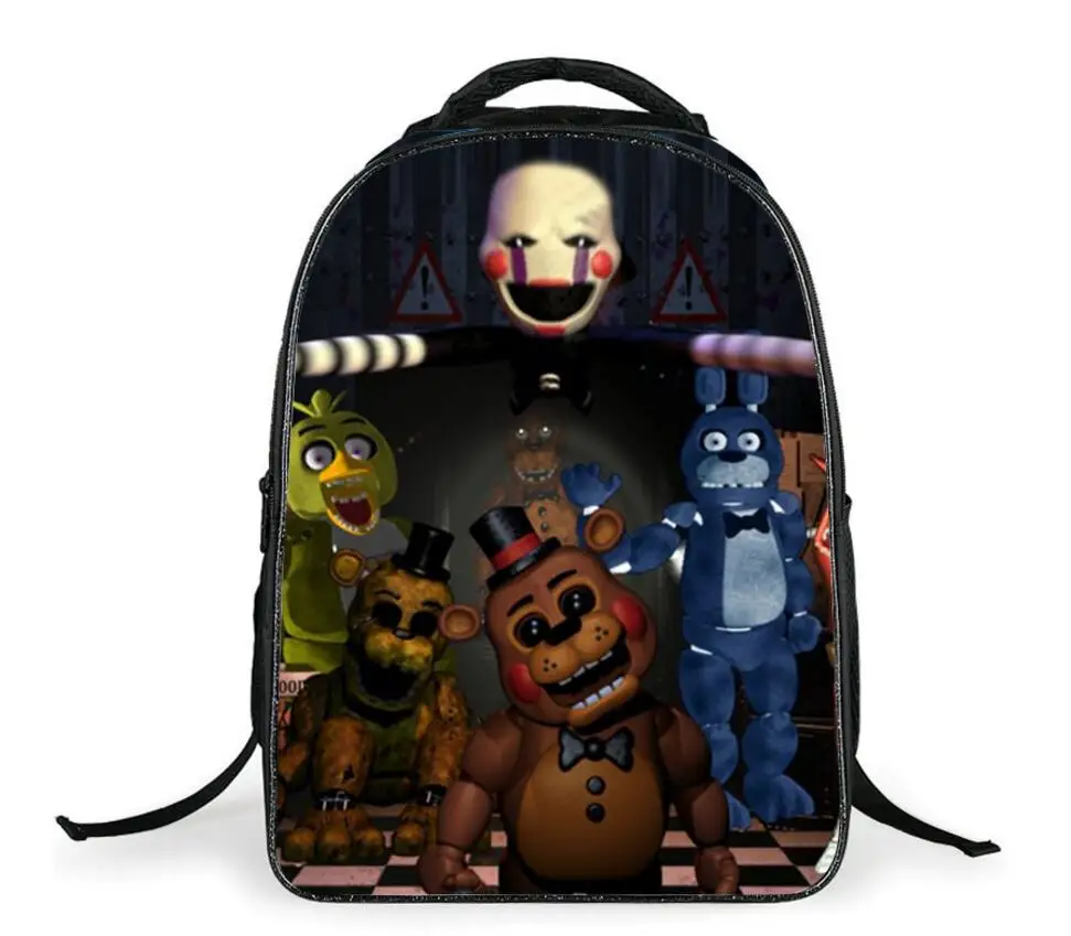 

16-inch Cartoon Five Nights At Freddys School Bags Backpack Children Schoolbags For Teenagers Boys Girls School Book Bag Kids
