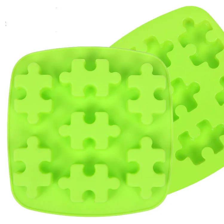 Nice Puzzles Shape Silicone Cake Mold 7-Cavity Cookies Chocolate Jelly Bakeware Christmas Gift Random Color | Дом и сад