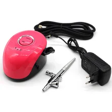 Комплект аэрографа двойного действия компрессор портативная воздушная кисть для покраски пистолет-распылитель для дизайна ногтей Desgin тату торт