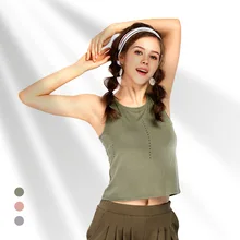 Сухая облегающая спортивная майка, укороченный топ для спортзала, женские дышащие топы для йоги, тренировок, для женщин, футболка для бега, без рукавов, для фитнеса, спортивная рубашка