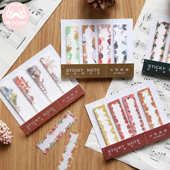 

Mr Paper 80pcs/lot 12 Designs Ins Style Morandi Memo Pad Sticky Note Take-away Tape with Release Paper Self-Stick Note Memo Pads