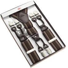 Жаккардовые подтяжки в полоску;