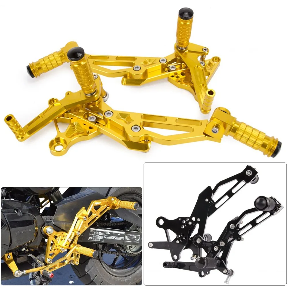 

For HONDA MSX125 MSX 125 2013 2014 2015 CNC Aluminum Motorcycle Adjustable Rearset Rear Set Foot Pegs Pedals Footrest