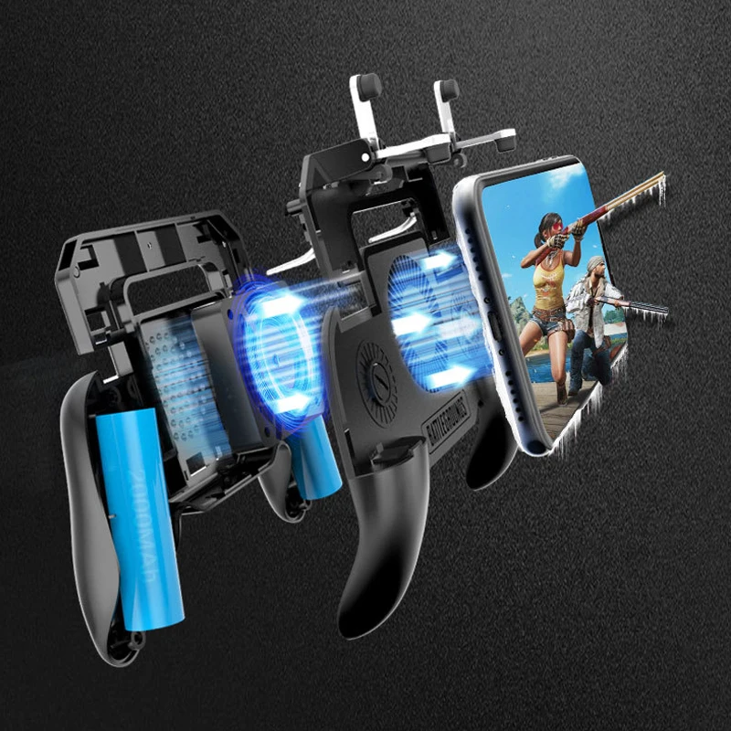 Newes Mobile Phone Cooling Pad Gaming Cooler Radiator Mute Fan Heatsink With Phone Stand Holder Portable Rechargeable Power Bank