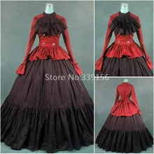 Винтажное модное красное и синее готическое бальное платье Vitoria вечернее платье