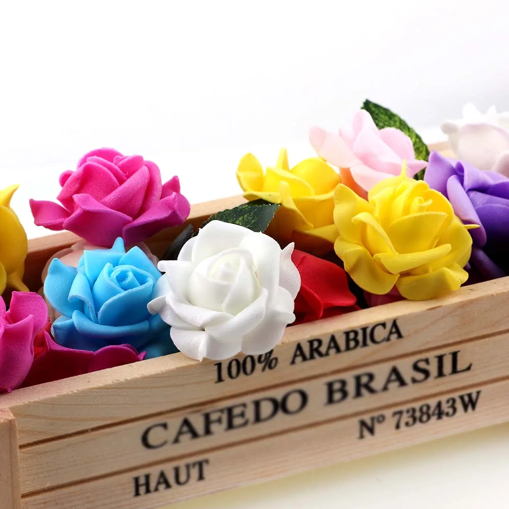 20 шт 3,5 см мини ПЭ пены розы мульти-использование искусственные головки цветов ручной работы DIY ВЕНОК свадебное украшение товары для домашнего сада