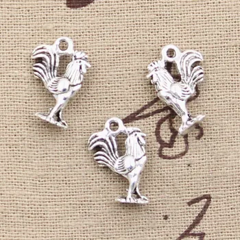

8pcs Charms Chicken Cock Rooster 18x12mm Antique Tibetan Pendant Findings Accessories DIY Vintage Choker Handmade Jewelry