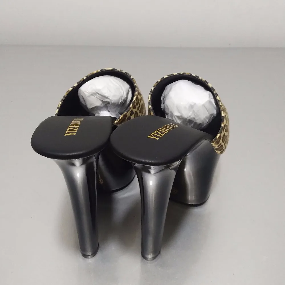 HOT SALE 6 Inch High Heel Sandals NEW Fashion Women Dress Sexy Shoes 17cm Crystal Shoes Exotic Dancer Slippers