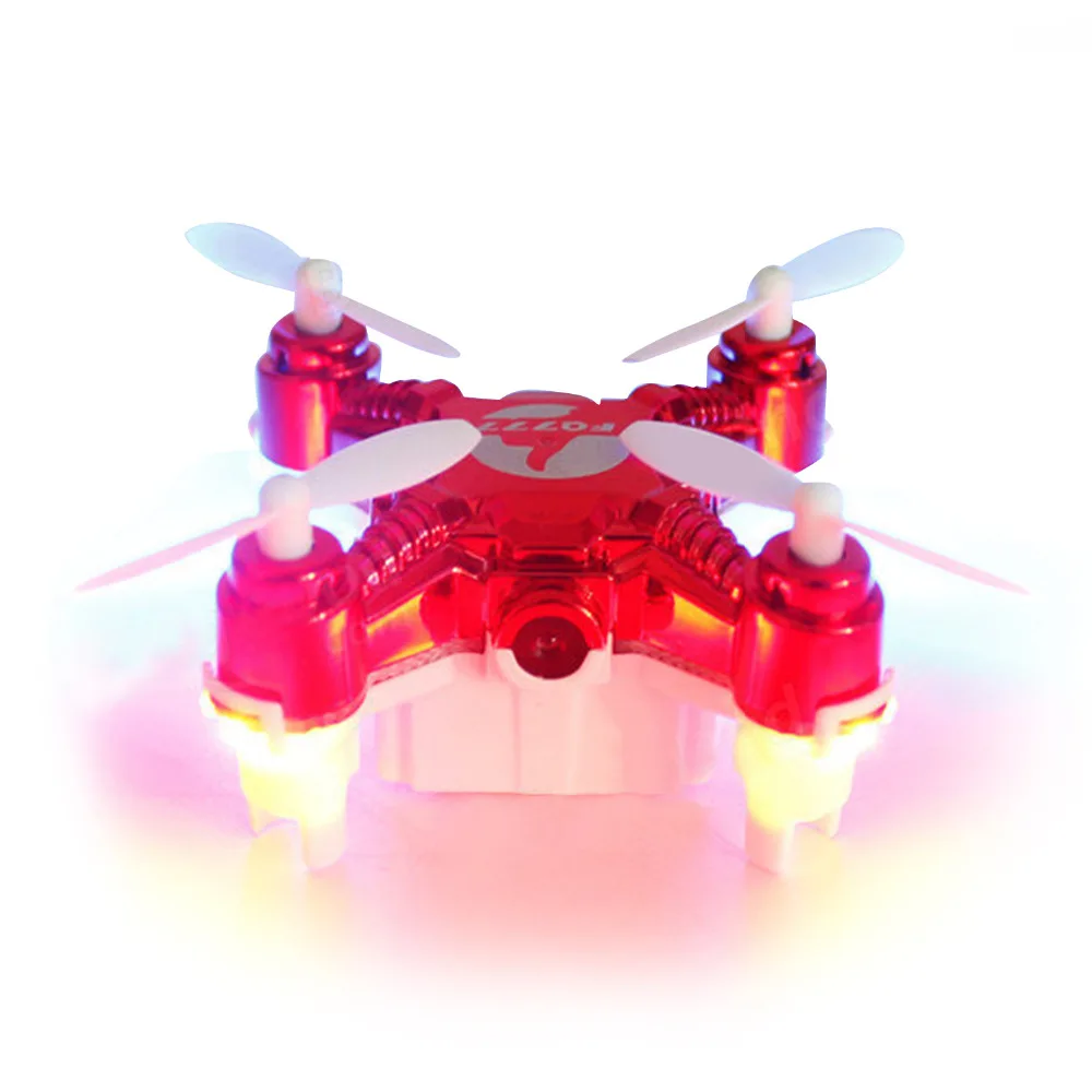 FUQI Карманный беспилотный Радиоуправляемый летательный аппарат 4CH 6Axis Gyro RC Quadcopter с переключаемый контроллер вертолет игрушки с 2.0MP HD Камера RC вертолет(124C