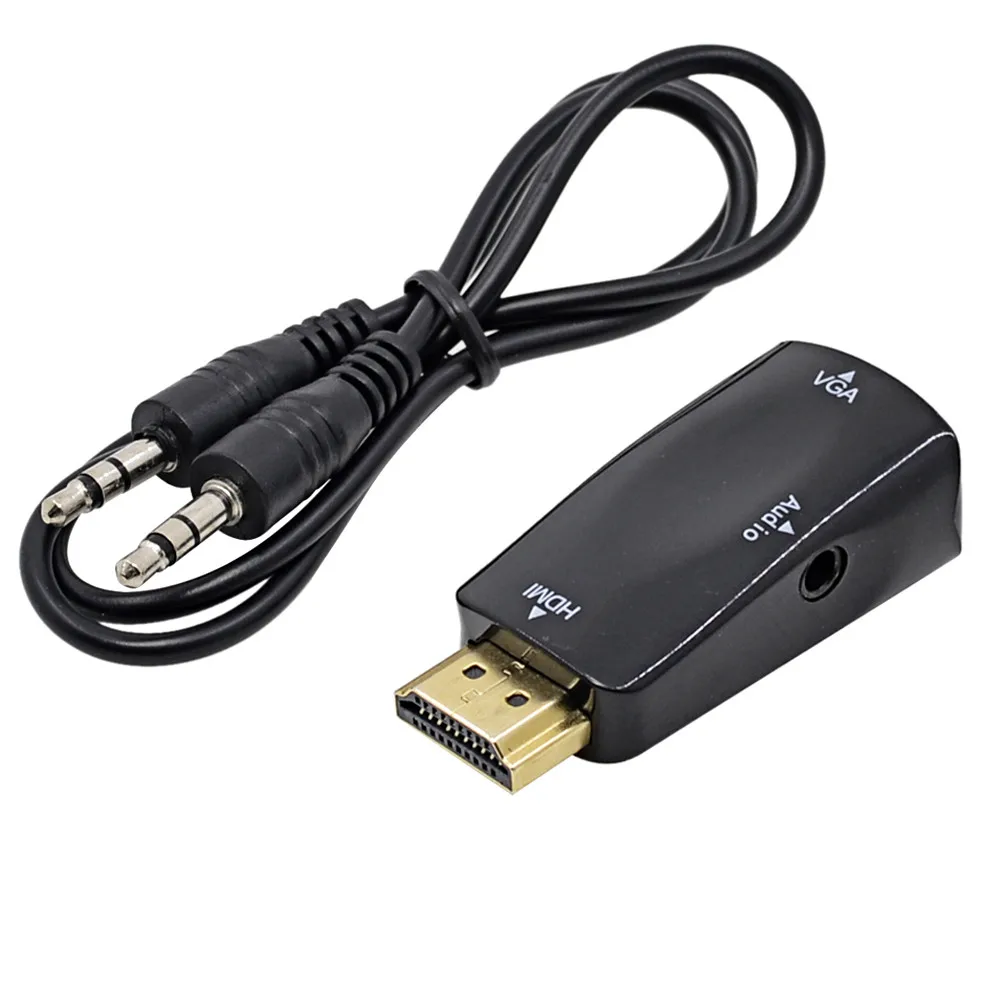 HDMI конвертер VGA HDMI2VGA разъем адаптера + аудио кабель для PC ноутбук Desktop Планшеты к HDTV Дисплей проектор