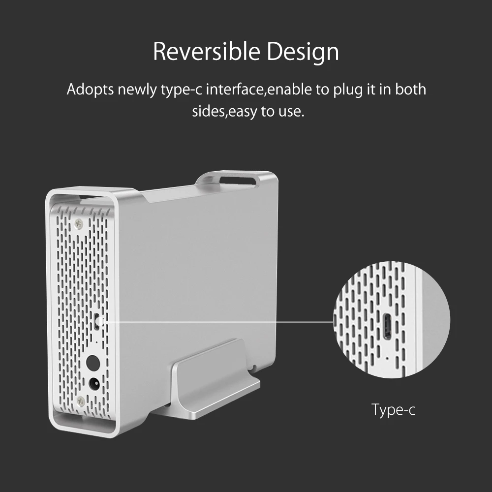  Yottamaster D35 de alta gama HDD Enclosure tipo C a SATA Single Bay externo HDD Case estación de ac