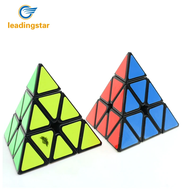 LeadingStar Cyclone Boys Pyraminx Plastic magico Cube Black Hot Selling Educational Brain Teaser Twisty Toy for