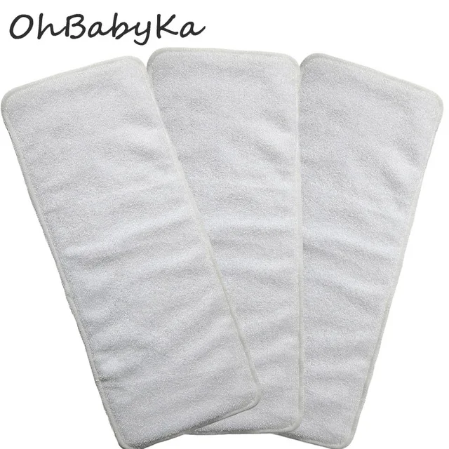 Ohbabyka персональный Heakth уход многоразовые 4 слоя микрофибры Вставки Ткань