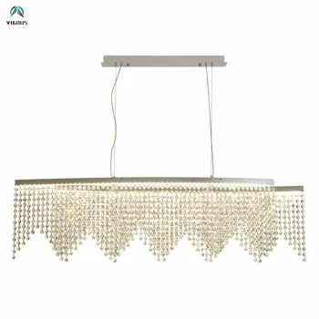 

Post Modern Hand Knited K9 Crystal Led Pendant Light for Dining Room Lustre Chrome Luminaria Led Hanging Lamp Lamparas Fixtures