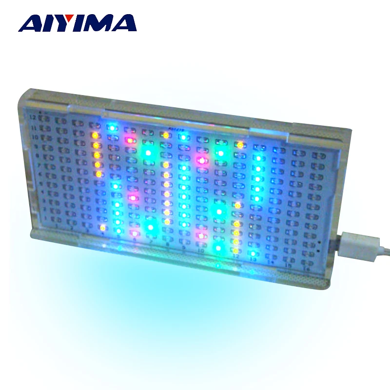 

Aiyima AS1216 Singlechip LED Music Spectrum Analyzer Display Crystal Audio Level Indicator For Amplifier Diy Kits With Case