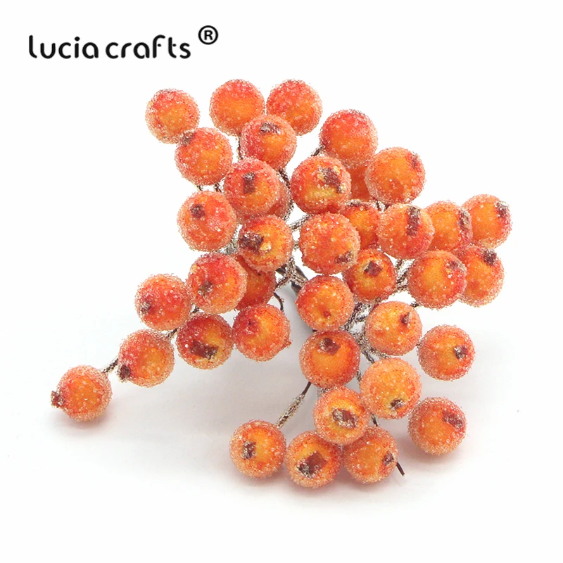 Lucia crafts 1 букет(40 голов) искусственный фруктовый цветок, ягоды, тычинки, декор для свадебной вечеринки, сделай сам, скрапбукинг, материал A0505