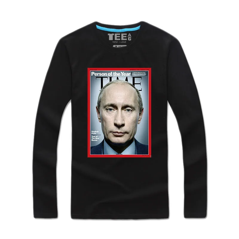 Новый хлопок футболки мужчин 2017 Президент россии путин аниме camisetas хип хоп майка