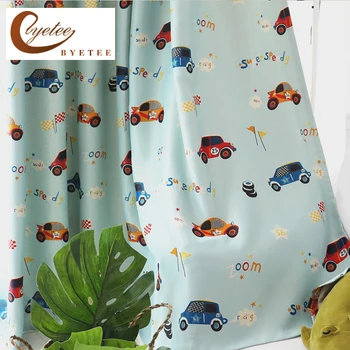 

Blue Car Boy Children Curtain Window Blackout Kids Curtains For Bedroom Living Room Drapes Rideaux Chambre Rideau Enfant