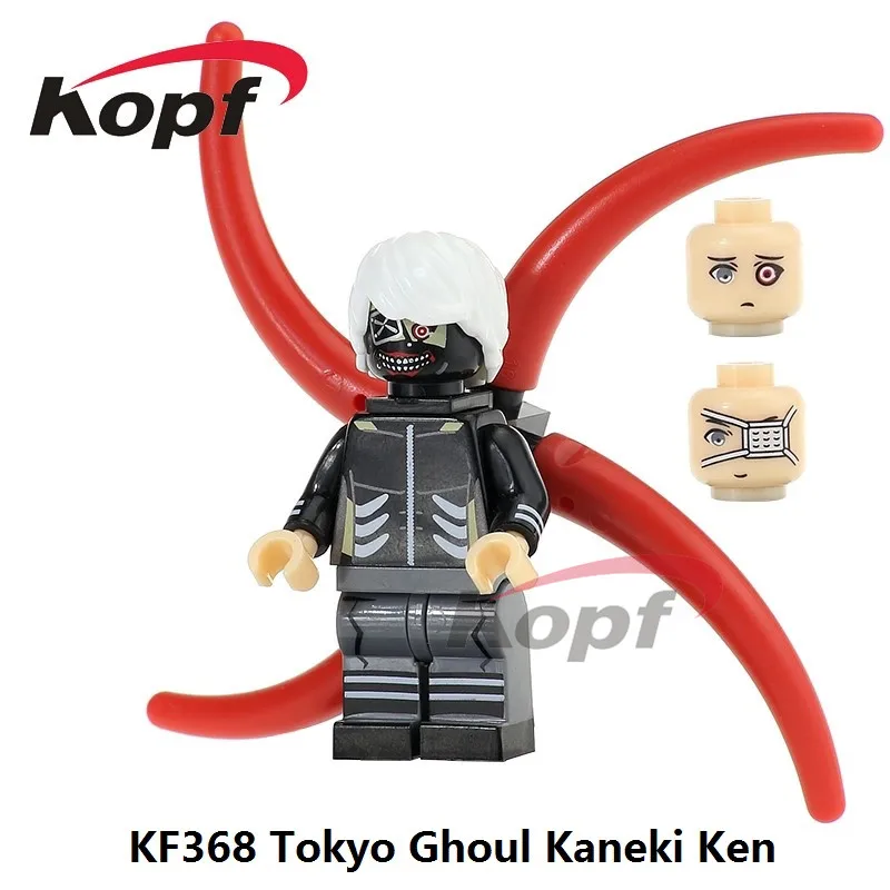 

Single Sale KF368 Tokyo Ghoul Kaneki Ken With MASK Three Head Deadpool Dolls Super Heroes Building Blocks Children Gift Toys