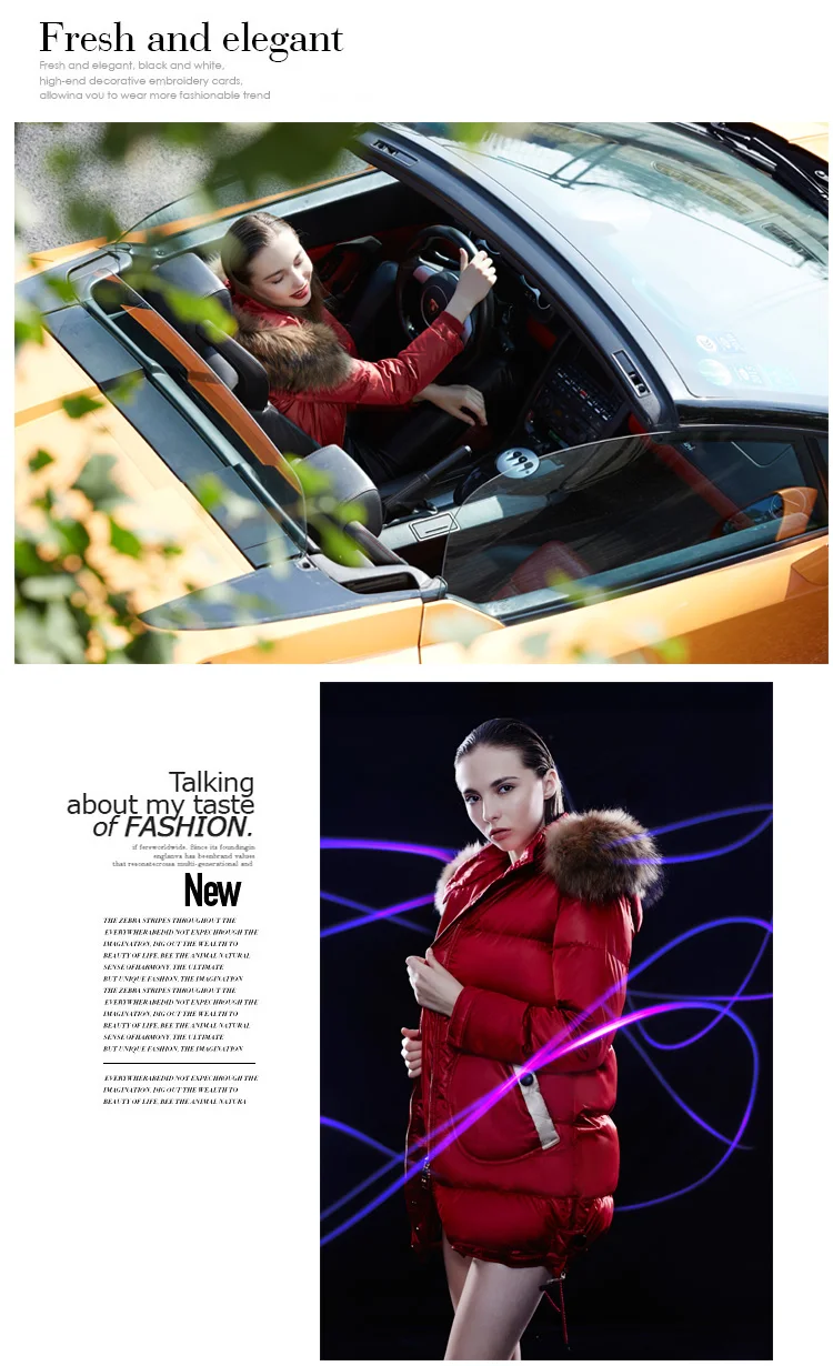 Women Winter Down Jacket Long Thick Coat Real Fur Collar Padded Down Coats Women Bright Outw (5)